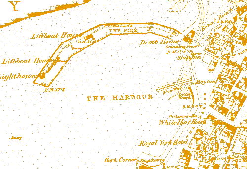 Margate as sown on the Ordnance Survey 1st edition map (1862-1875)